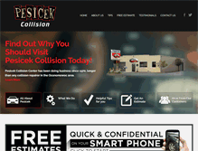 Tablet Screenshot of pesicekcollision.com